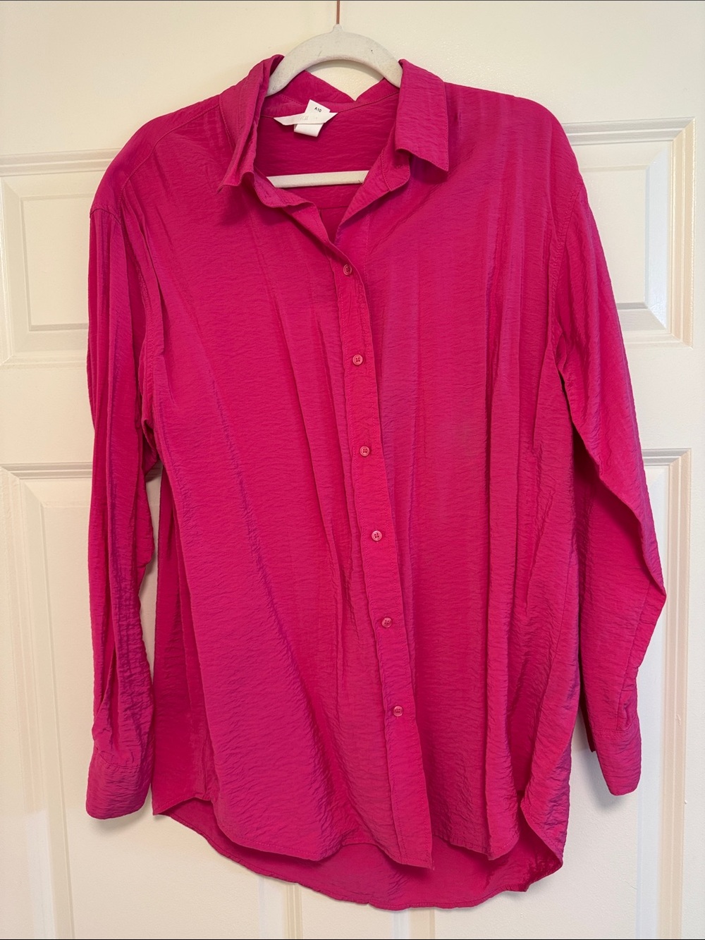 H&M Fuchsia Button-Down Long Sleeve Shirt